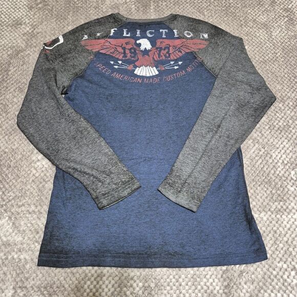 Affliction American Customs Men 2X Muscle Tee Fast Times L/S Streetwear T-Shirt - Picture 2 of 7